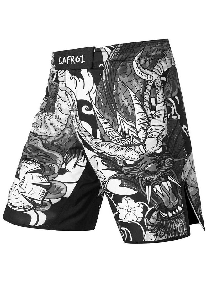 LAFROI Mens Mma Cross Training Boxing Shorts Trunks Fight Wear With Drawstring And Pocket-Qjk01(Dragon,Md) - Image 1