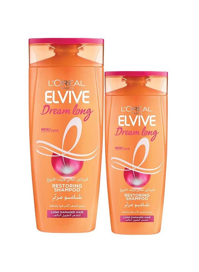 L'OREAL PARIS Elvive Dream Long Shampoo 600ml + Shampoo 400ml For Weakened Long Hair  - Image 1