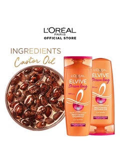 L'OREAL PARIS Elvive Dream Long Shampoo 600ml + Shampoo 400ml For Weakened Long Hair  - Image 3