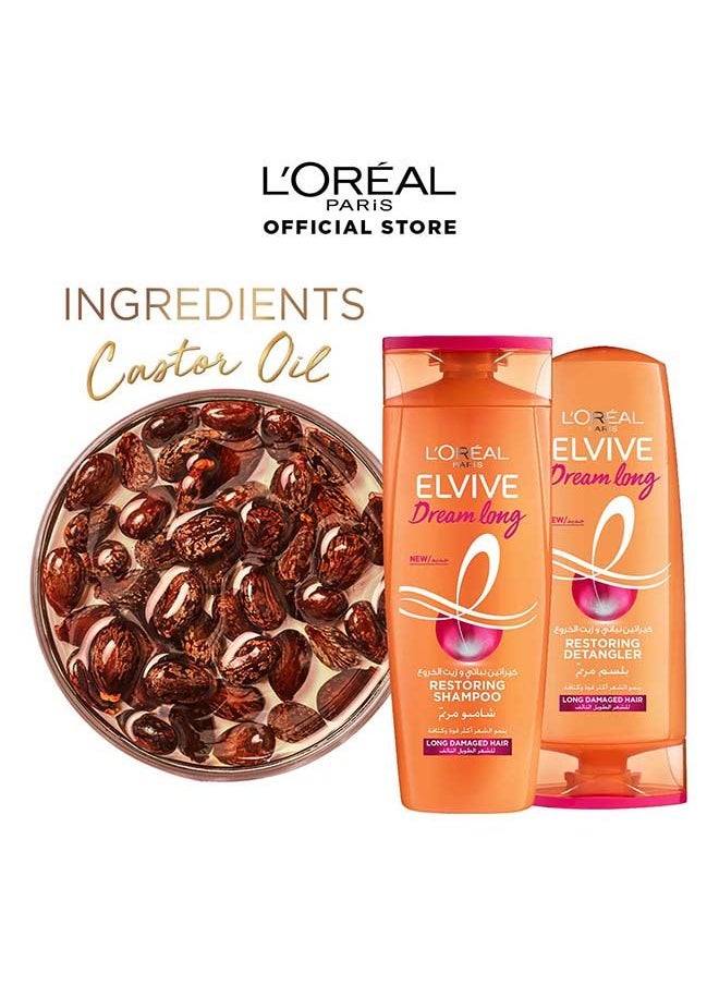 L'OREAL PARIS Elvive Dream Long Shampoo 600ml + Shampoo 400ml For Weakened Long Hair  - Image 3