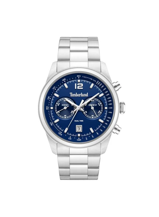 تمبرلاند Northbridge Blue Dial Stainless Steel Bracelet Multifunction Watch for Men, 45mm