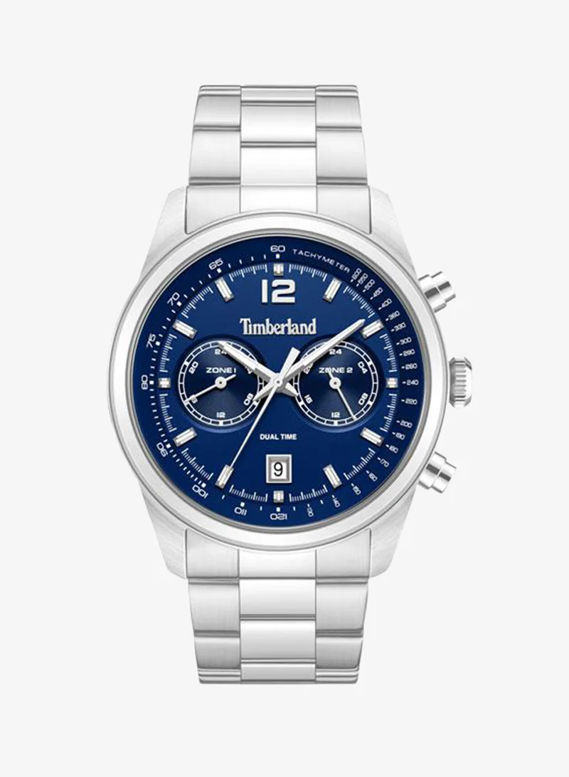 تمبرلاند Northbridge Blue Dial Stainless Steel Bracelet Multifunction Watch for Men, 45mm