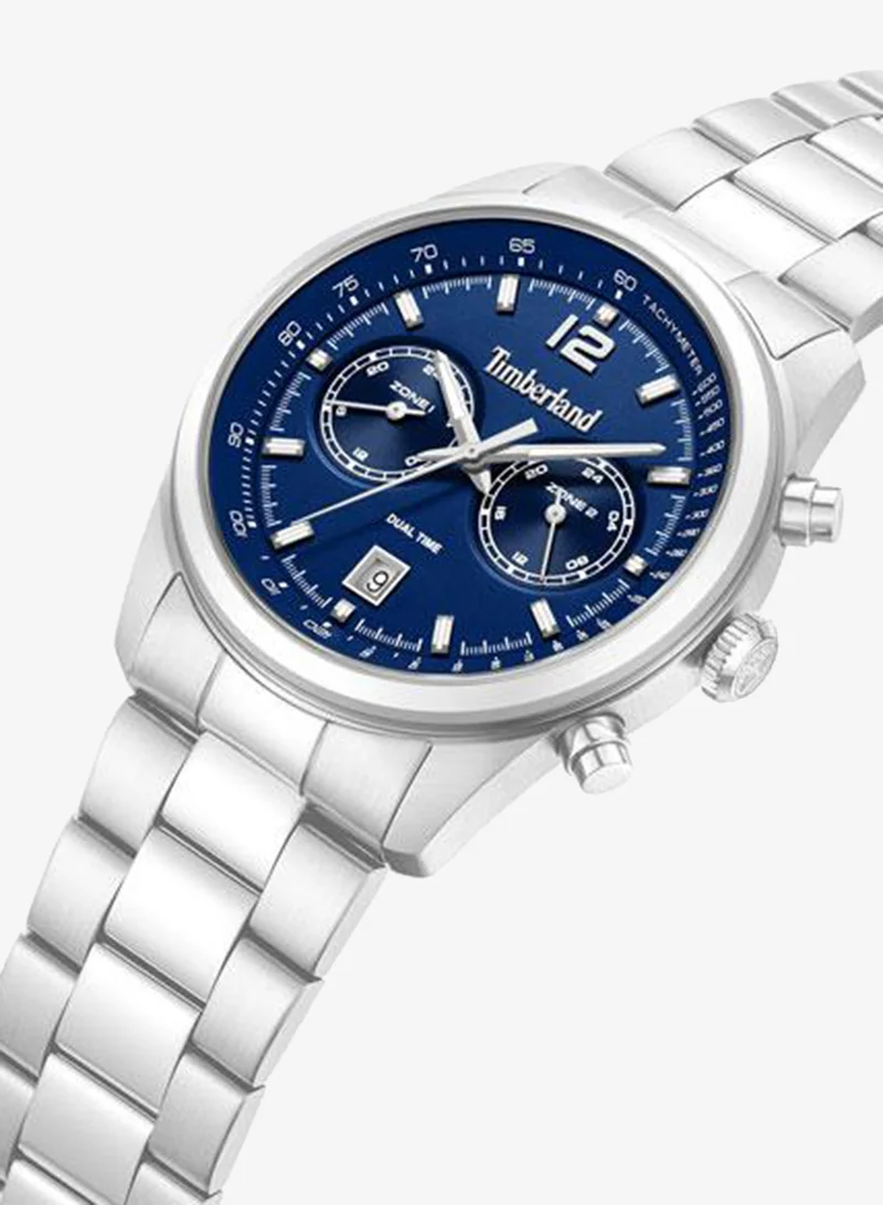 تمبرلاند Northbridge Blue Dial Stainless Steel Bracelet Multifunction Watch for Men, 45mm