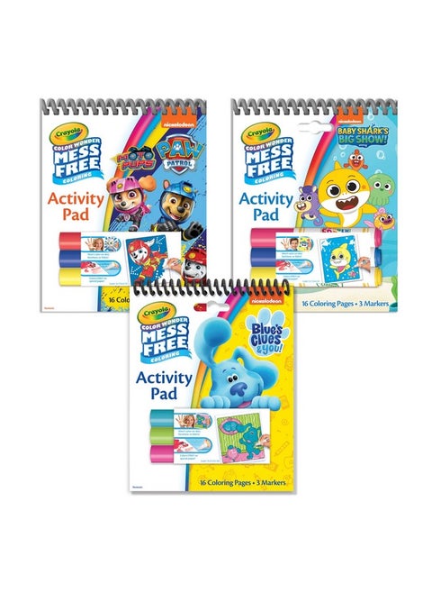 Crayola Nickelodeon Color Wonder Bundle (3 Pack), Mess Free Coloring Set for Kids, Activity Pads & Markers, Toddler Stocking Stuffers, 3+
