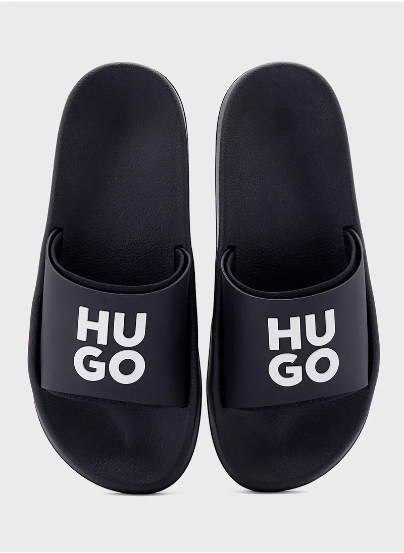 HUGO Logo Flip Flops