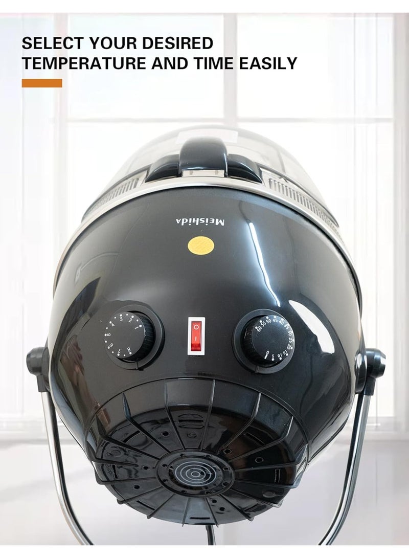 Meishida Ionic Hooded Dryer - Bonnet Sit Under Hair Dryer for Home and Salon - Professional Hair Dryer Hood with 3 Temperature Settings - Standing Hair Dryer - Image 3