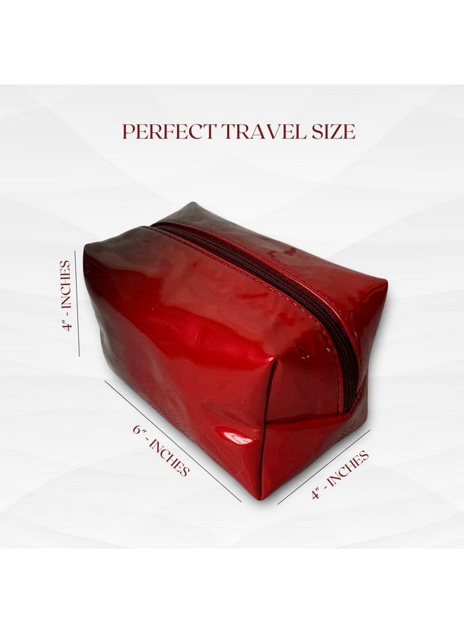 Strutt Toiletry Bag for Women, Makeup Pouch, Waterproof Cosmetic Case, Makeup Pouch Bag, Travel Organizer Kit (Red) - Image 2