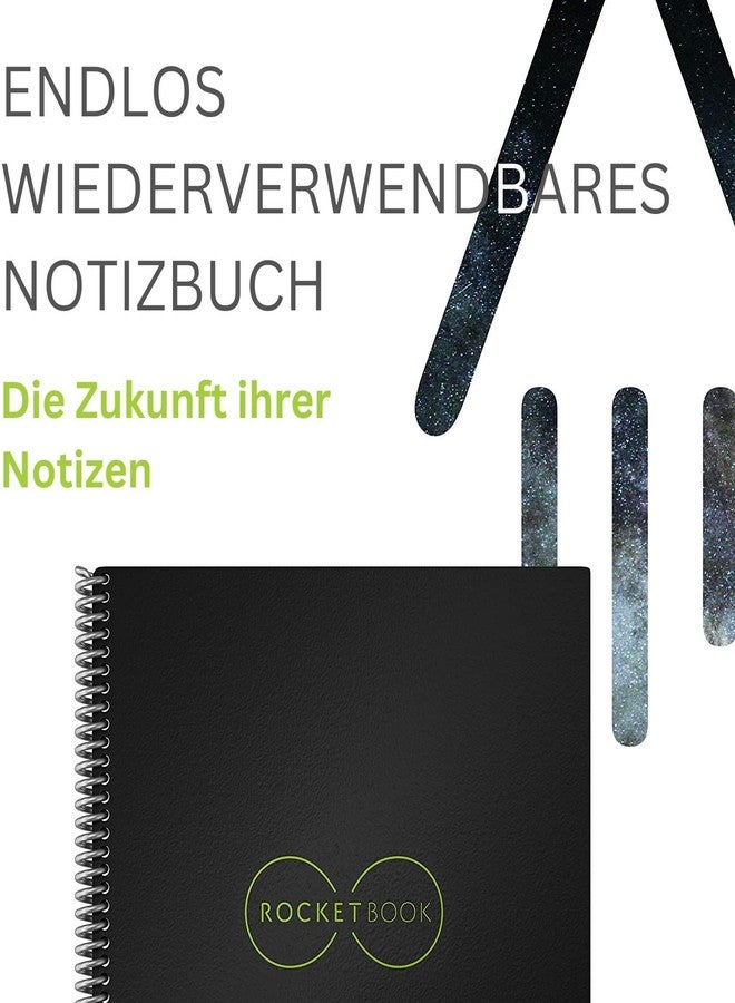 Rocketbook Core Reusable Spiral Notebook, Executive Size 6x8.8, Black - Dotted Pages, App-Connected, Erasable, Durable Cover, Ideal for School, Work, and Creative Projects - Image 4