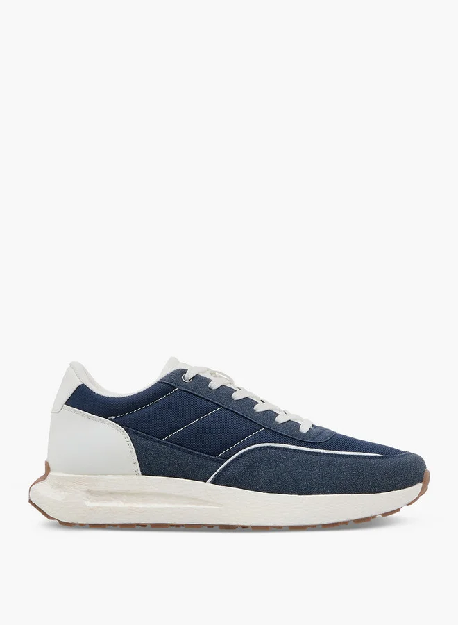 LBL by Shoexpress Men's Panelled Sneakers with Lace-Up Closure