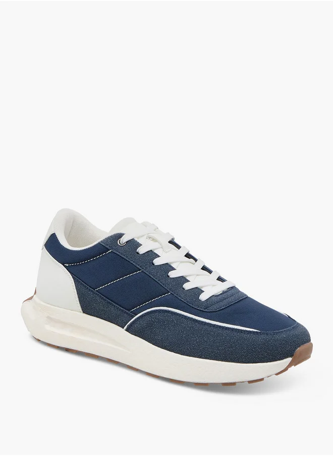 ال بي ال من شو اكسبرس Men's Panelled Sneakers with Lace-Up Closure