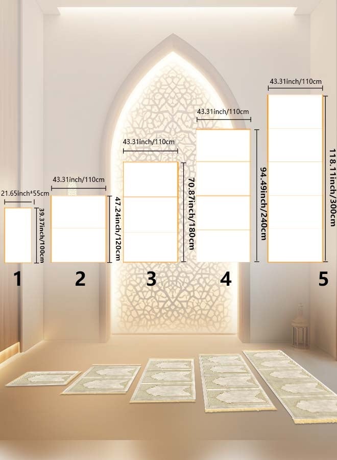 Multi-Person Prayer Mats With Anti-Slip Bottom - Image 3