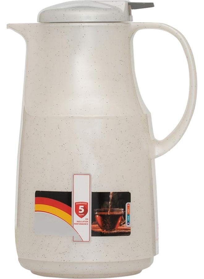 ال سي ترمس حراري معزول سعة 1 لتر بمقبض وغطاء سهل الصب