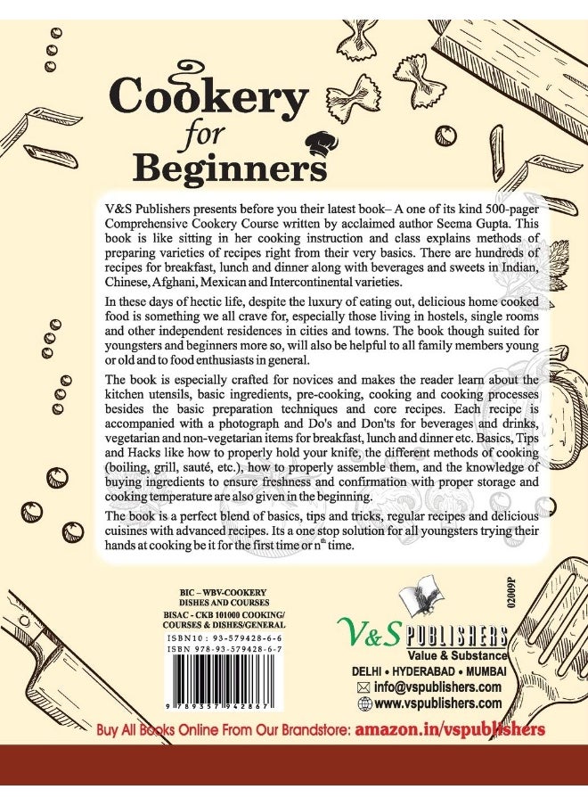 Cookery for Beginners: A Comprehensive Cookery Course Book for Youngsters & Newbies