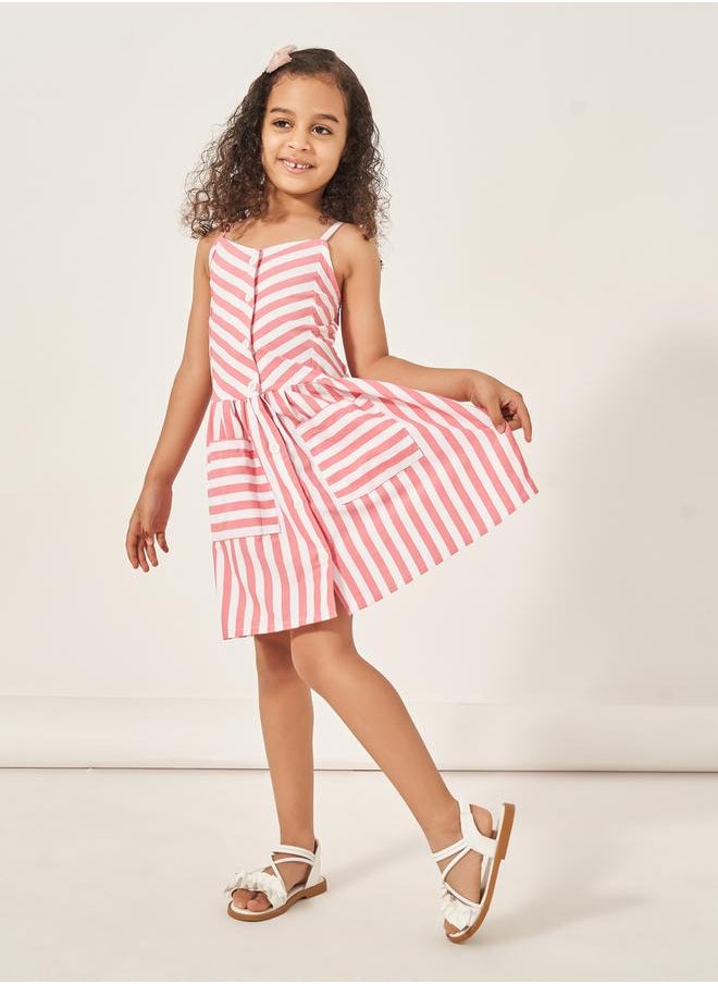 Styli Striped Pocket Dress  - Image 1