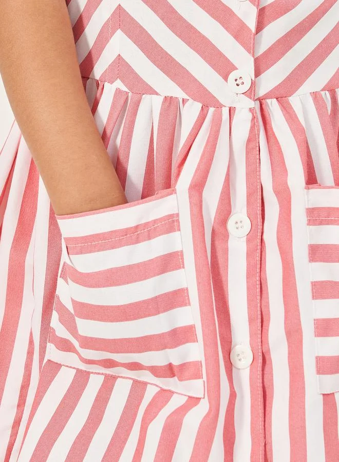 Styli Striped Pocket Dress