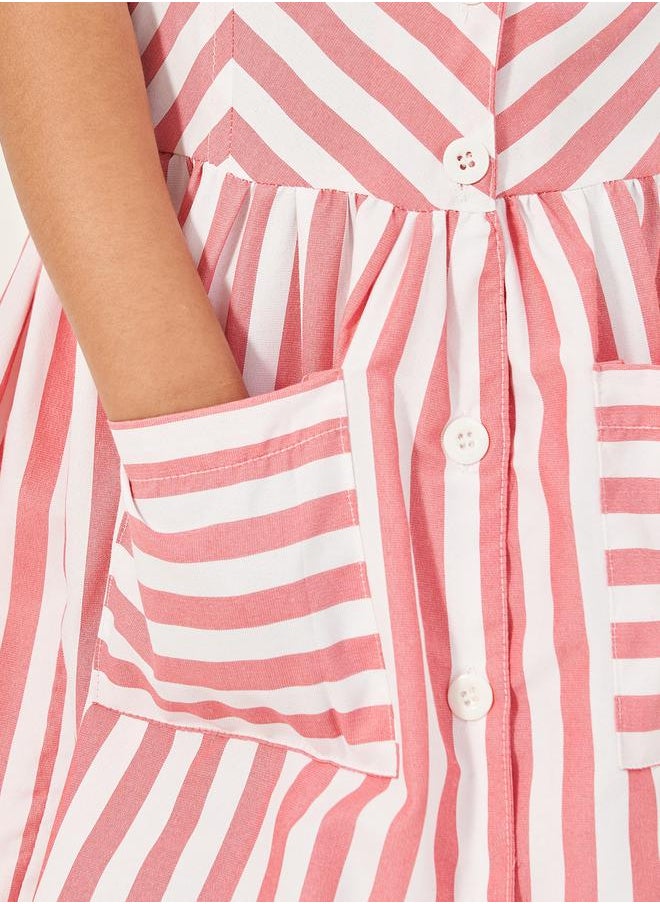 Styli Striped Pocket Dress  - Image 3