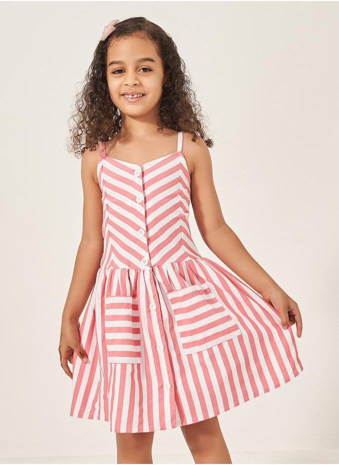 Styli Striped Pocket Dress  - Image 2