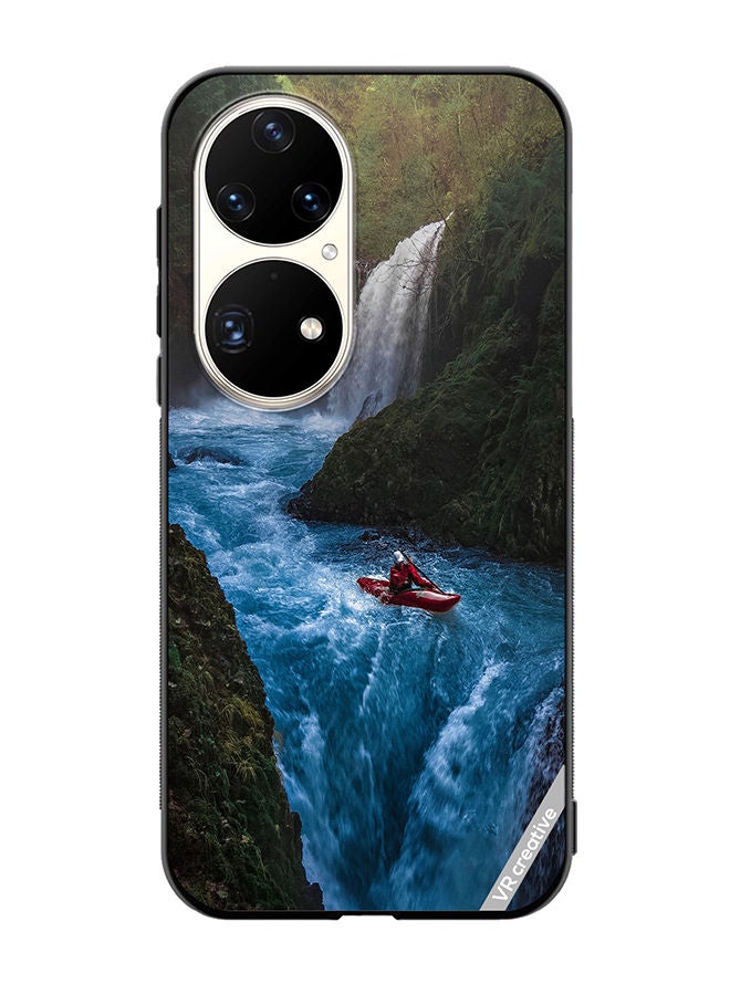 VR CREATIVE Protective Case Cover For Huawei P50 Pro Bluish Waterfall Design Multicolour - Image 1