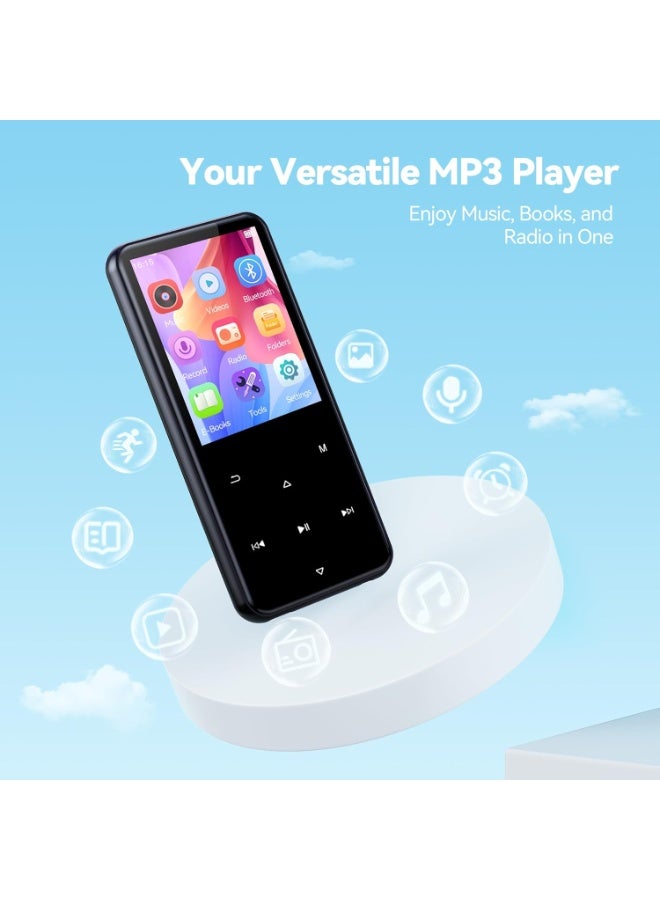 AGPTEK 64GB MP3 Player with Bluetooth, M3 2.4 inch Music Player with Speaker and FM Radio, Touch Buttons, Supports Up to 128GB - Image 4