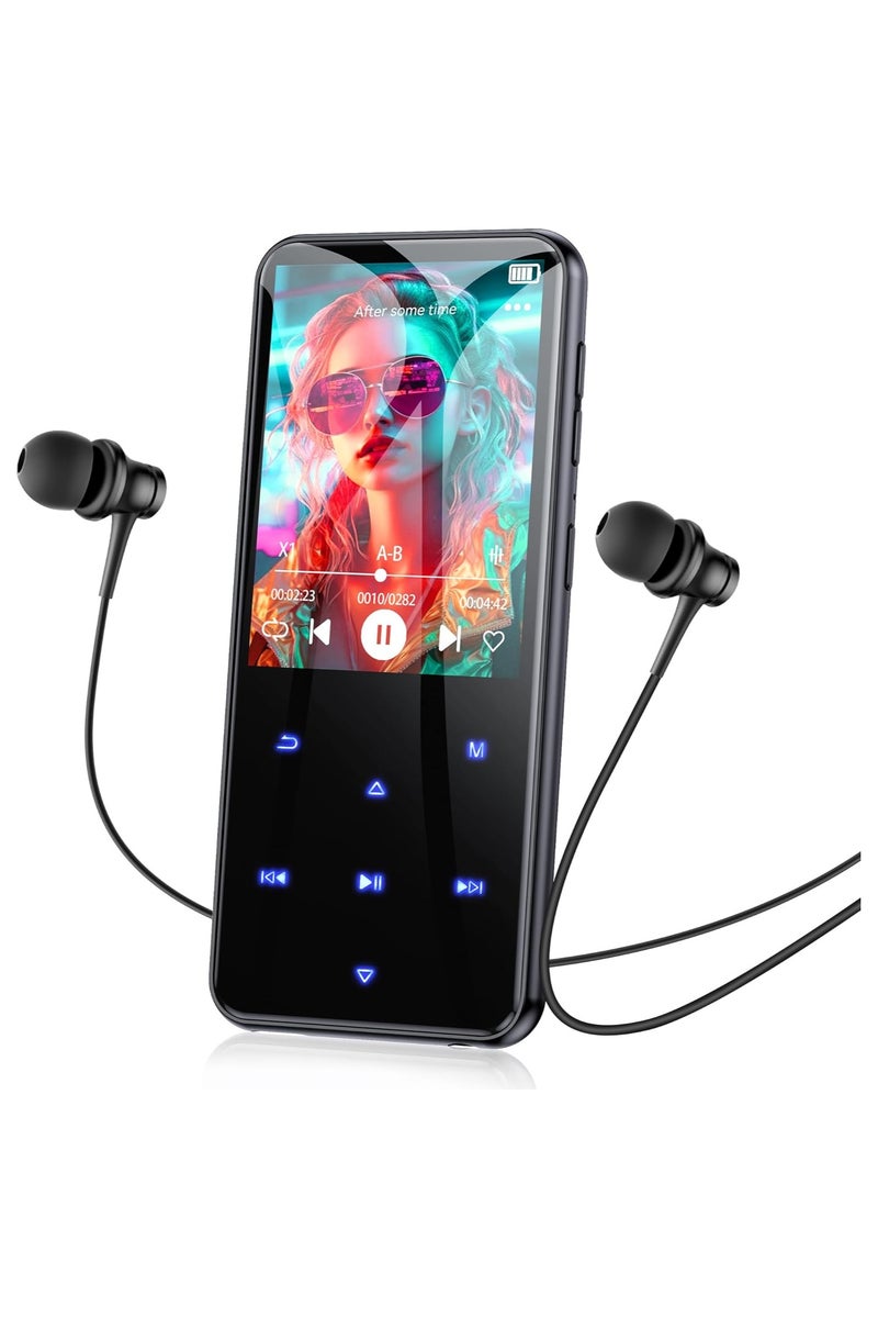 AGPTEK 64GB MP3 Player with Bluetooth, M3 2.4 inch Music Player with Speaker and FM Radio, Touch Buttons, Supports Up to 128GB - Image 1