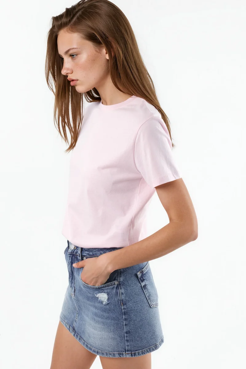 Busem BUSEM Plain Crew Neck Cotton T-Shirt