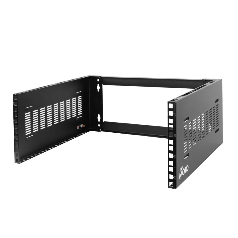 Tecmojo 4U Wall Mount Rack,4U Rack 14 inch Depth,19" Network Rack for Shallow Server and IT Equipment, Network Switches,Patch Panel Bracket,110lbs(50kg) Weight Capacity,Black - Image 1