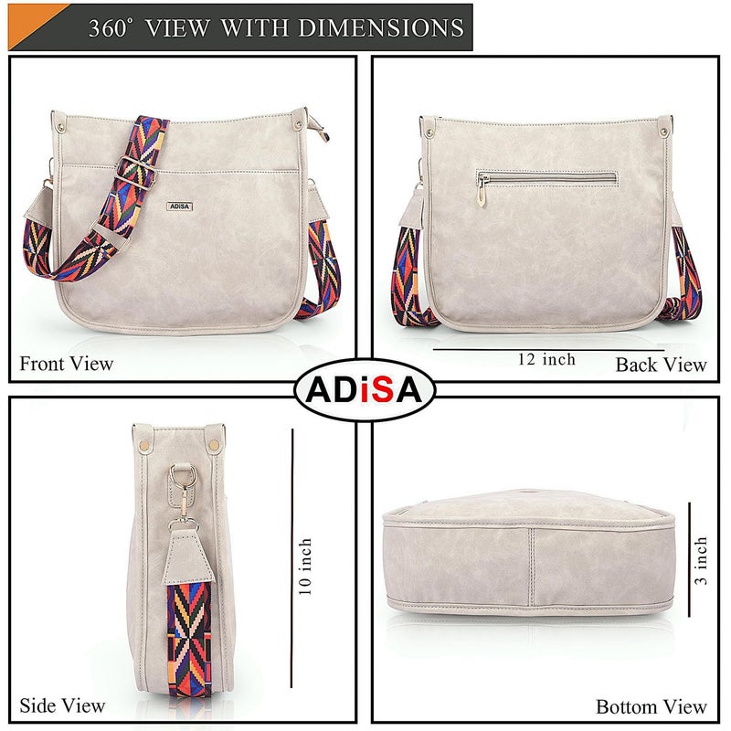 ADISA trendy hobo shoulder handbag for women and girls with crossbody sling belt (AD4082) - Image 2