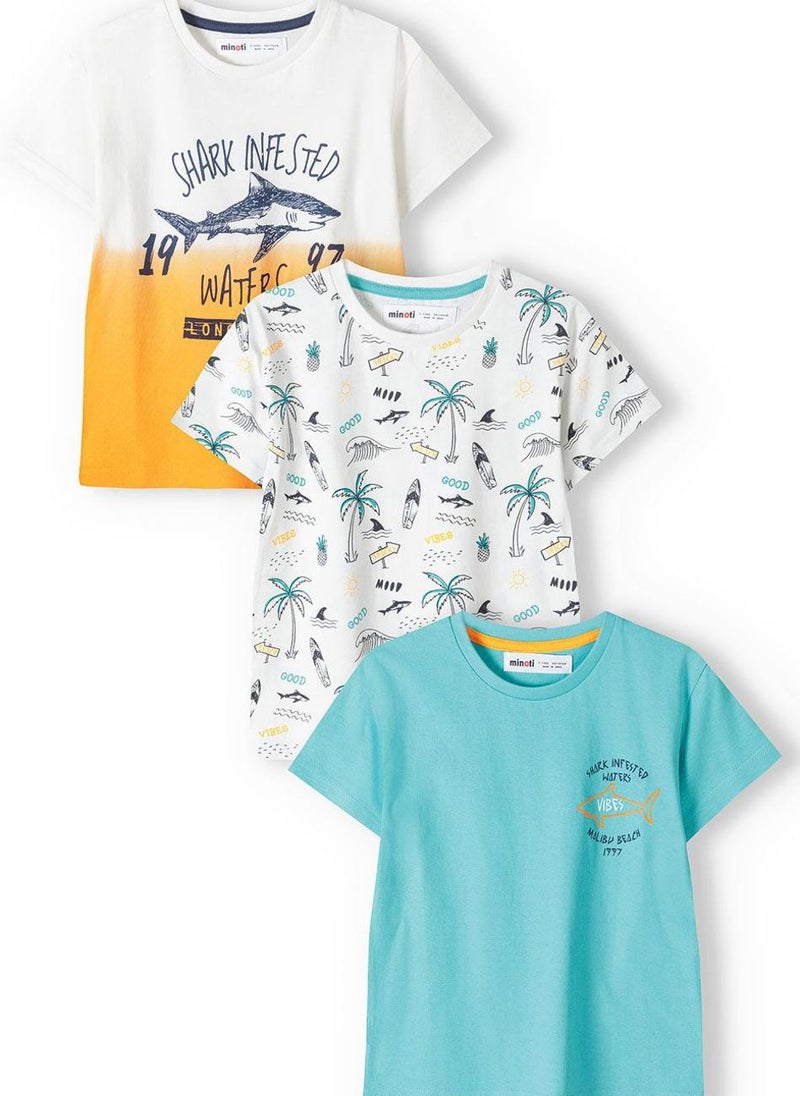 MINOTI 3-Pack Kids Short Sleeve T-Shirts - Image 1