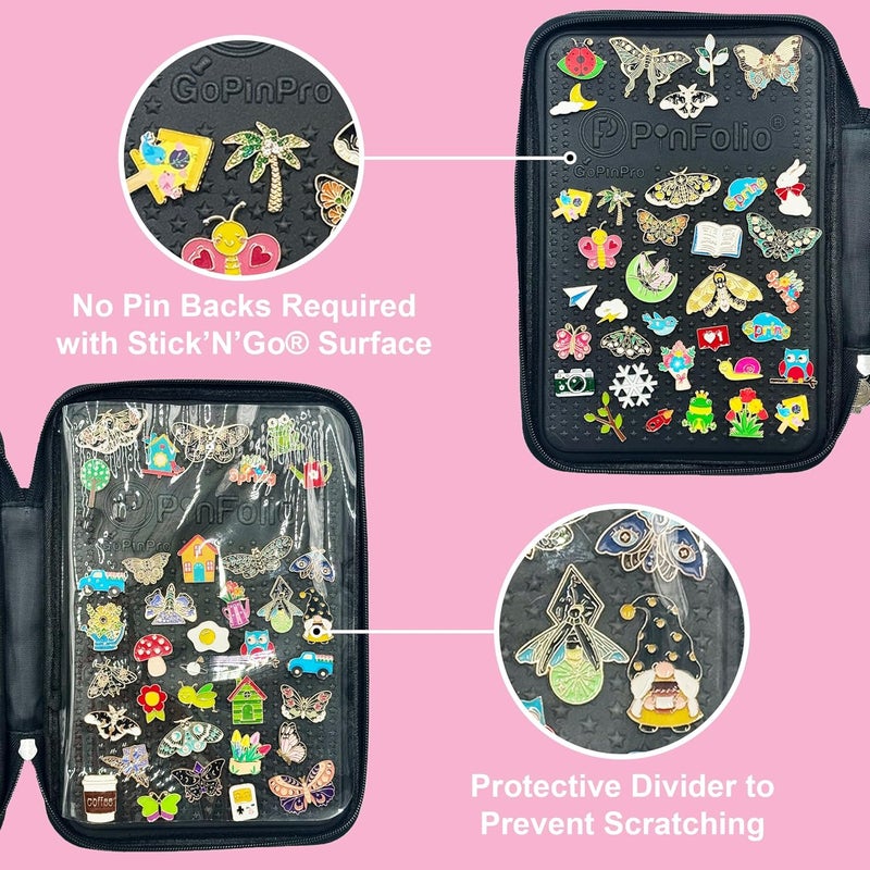 PinFolio Store Show Pin Display Bag, Lightweight Pin Book Designed for Storage & Easy Trading Up to 150 1-Inch Enamel Pins - Image 4