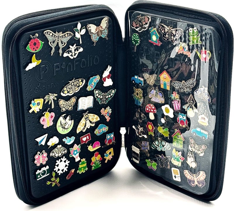 PinFolio Store Show Pin Display Bag, Lightweight Pin Book Designed for Storage & Easy Trading Up to 150 1-Inch Enamel Pins - Image 1
