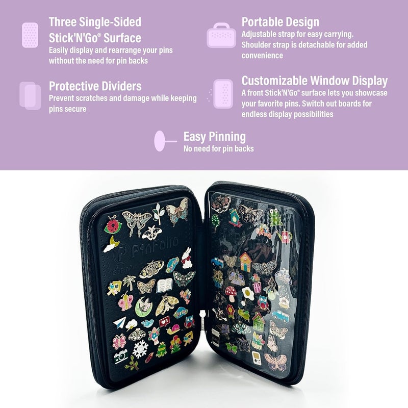 PinFolio Store Show Pin Display Bag, Lightweight Pin Book Designed for Storage & Easy Trading Up to 150 1-Inch Enamel Pins - Image 2