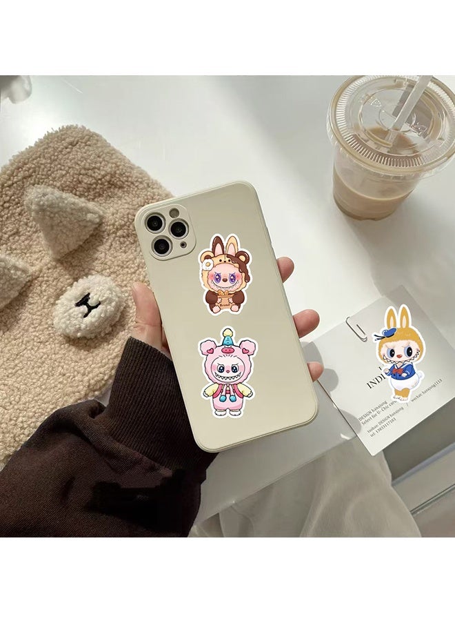 دبليو أف أف أو 105 قطعة ملصقات أرنب كرتونية - ملصقات فينيل مقاومة للماء للزجاجات والمحمول والهاتف والحاسوب والجيتار، هدايا للمراهقين والفتيات والمعجبين - Image 5