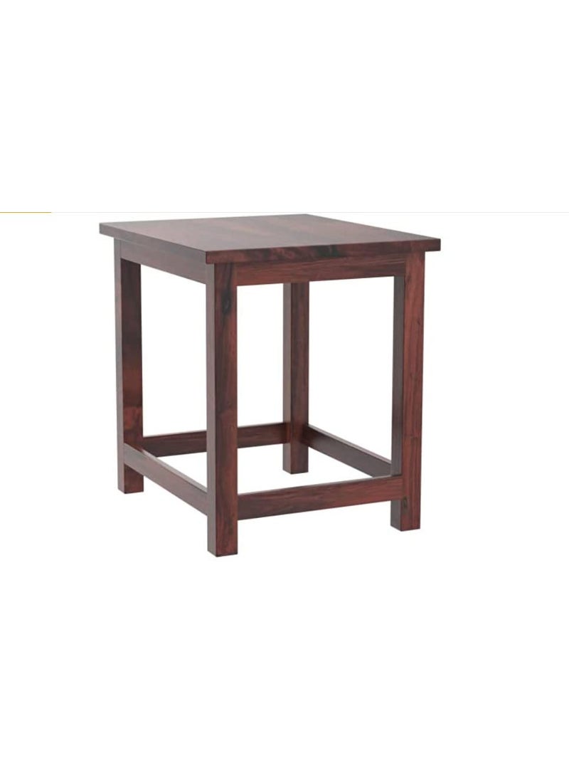 Umark Umark Wooden Sitting Stool 18 Inch For Home | Wooden Square Stool Sheesham Wood Table Stool For Bedroom Outdoor Office & Multipurpose Use In Natural Finish - Brown  - Image 1
