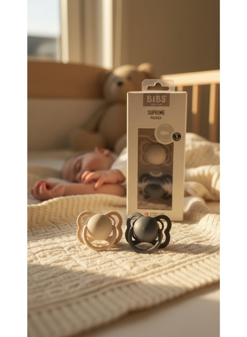 بيبس لهاية BIBS بحلمة دائرية من المطاط الطبيعي للأطفال من عمر 0+ أشهر - Image 1