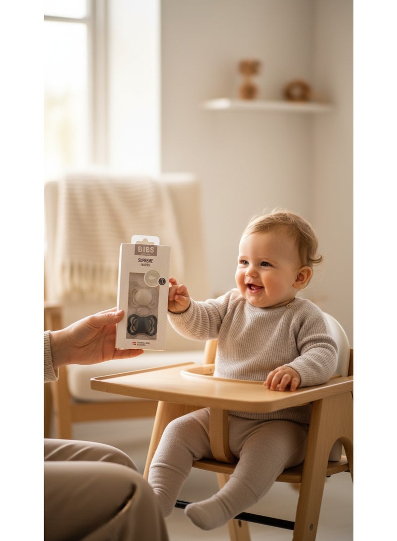 بيبس لهاية BIBS بحلمة دائرية من المطاط الطبيعي للأطفال من عمر 0+ أشهر - Image 3