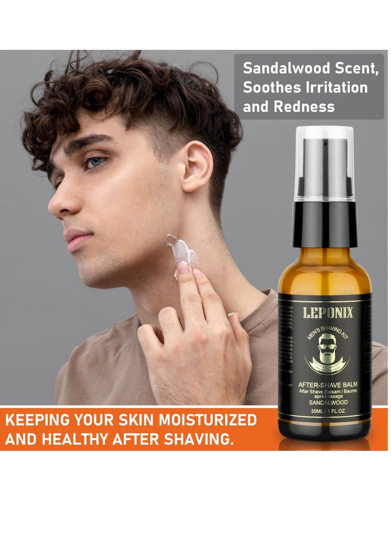 LEPONIX - LEPONIX After Shave Balm for Men, Luxury Aftershave Lotion - Face Moisturizes and Razor Bump Relief, Post Shave Balm Men- After Shave Face Lotion for Soothe Skin, Sandalwood Scent (Pack of 2) - Image 1