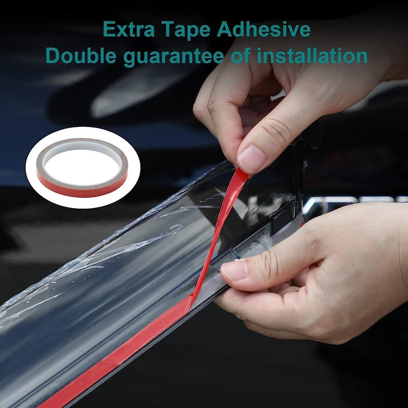 JHCHAN Wind Deflectors Compatible with Ford Ranger Raptor 2023 2024, T9 Ranger Raptor Accessories (Car Window Rain Guard Shield Visor) - Image 4