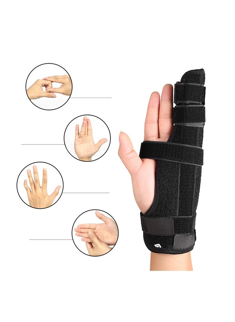 Finger Splint Brace Adjustable Finger Brace for Straightening Arthritis Sprains Pain Relief Metacarpal Splint for 4th or 5th Finger M Size - Image 2