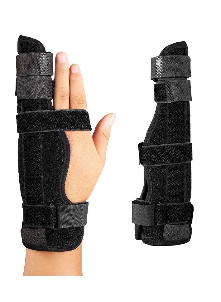 Finger Splint Brace Adjustable Finger Brace for Straightening Arthritis Sprains Pain Relief Metacarpal Splint for 4th or 5th Finger M Size - Image 1