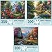 Bits and Pieces 300 Piece Puzzles for Adults Fantastic Houses Puzzle 3Pack 300 Large Pieces 18 x 24 Jigsaw Puzzles Iris Sage No 2 Pieces Alike - Image 2