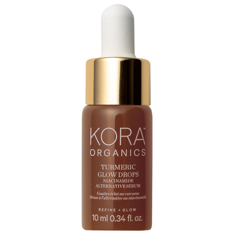 Kora Organics قطرات كورا أورغانيكس الكركم المتلألئة، سيروم وجه معتمد عضوي مع بديل النياسيناميد، يحسن الملمس ومظهر المسام، نباتي، 0.34 أونصة سائلة - Image 1