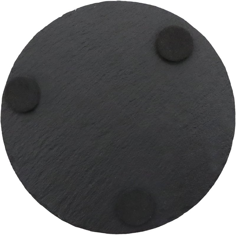 VibraTITE Slate Coasters, Pack of 12 Round Glass Coasters with Holder, Slate Plate 12 x 12 cm, Black for Drinks, Glass, Cups, Bar - Image 4