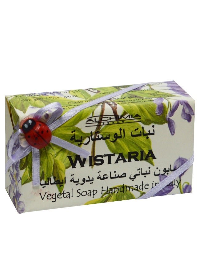 Alchimia Vegetal Soap Wisteria 200G |Elegant Italian Soap | Soft Floral Wisteria Fragrance |Touch of floral sophistication |Maintain natural moisture balance | suitable for all skin types - Image 1