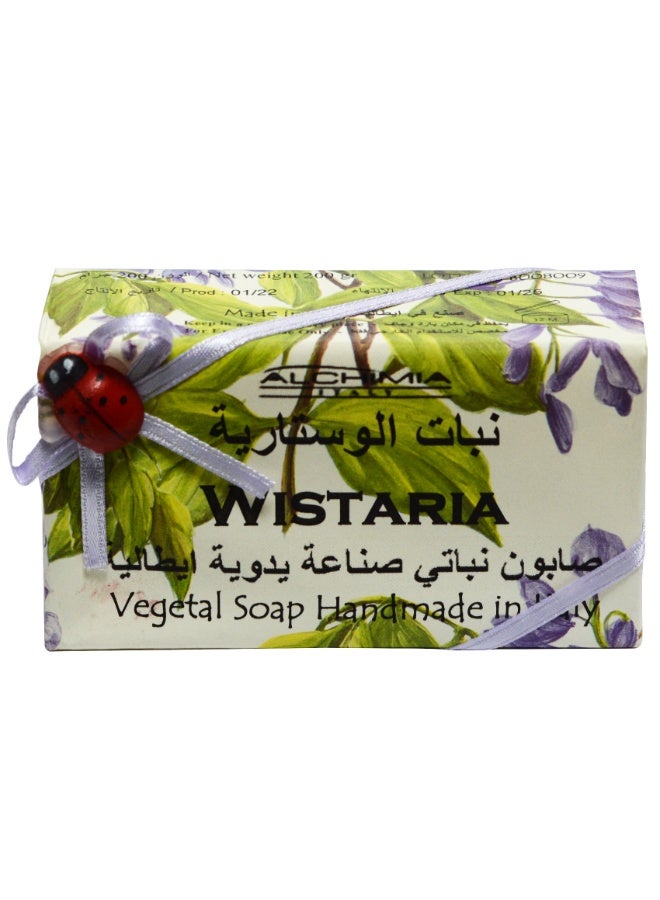 Alchimia Vegetal Soap Wisteria 200G |Elegant Italian Soap | Soft Floral Wisteria Fragrance |Touch of floral sophistication |Maintain natural moisture balance | suitable for all skin types - Image 3