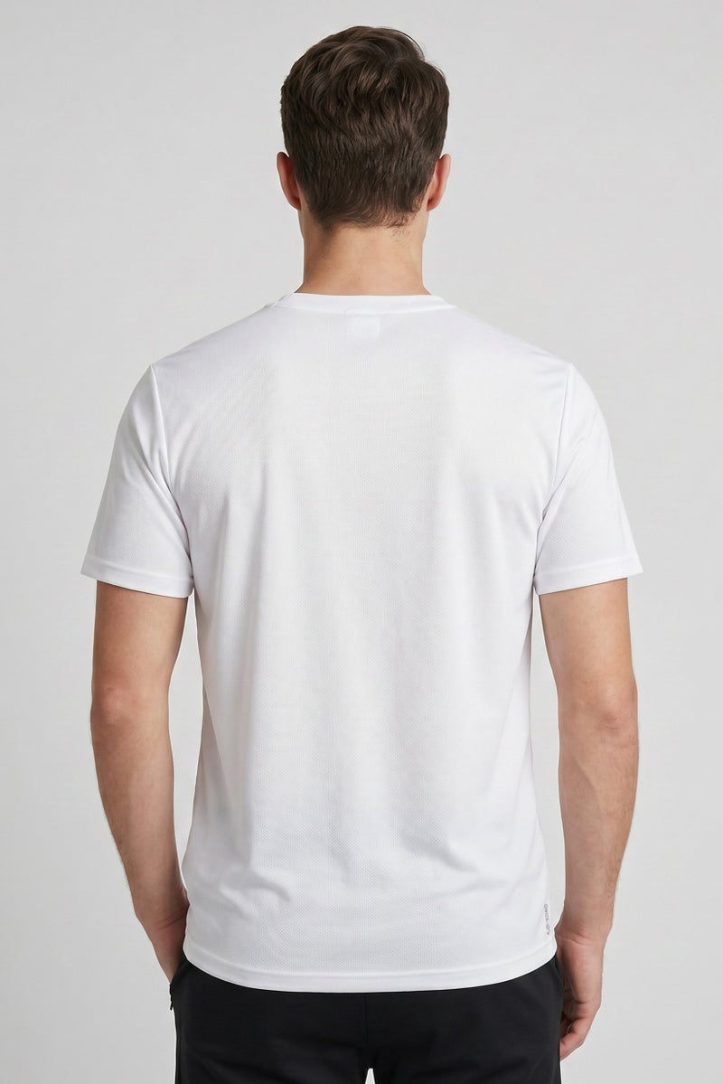 Alive Men Sportswear Fit Short Sleeve Outdoor T-Shirt, White - Image 4