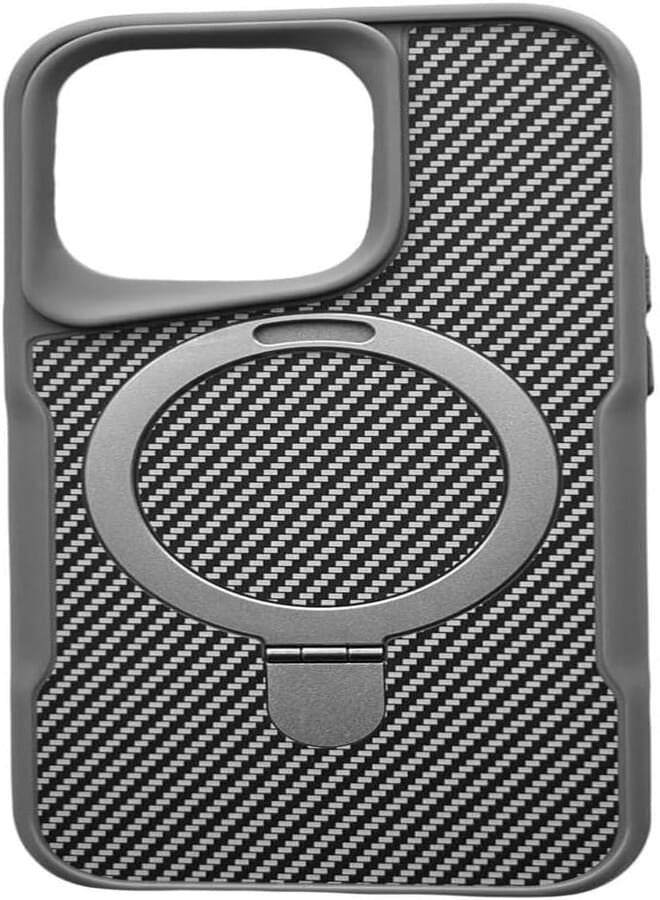 Next Next Store Compatible with iPhone 13 Pro Max Case, Flexible Shockproof Case, Magnetic Ring Support, Strong Protection, Scratch Resistant, Slim Design, Raised Edges, Comfortable Grip.(Grey)