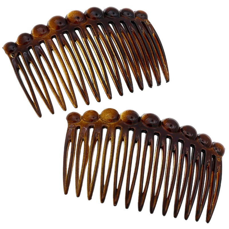 Camila Paris CP33/2 French Hair Side Comb Small Tortoise Shell French Twist Hair Combs Decorative, Strong Hold Hair Clips for Women Bun Chignon Up-Do Styling Girls Hair Accessories, Made in France - Image 1