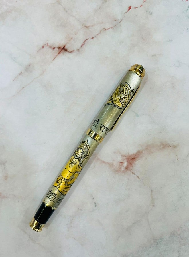 Yani Shree Hanuman Bajrangbali Pen I Luxury Gold Metal Roller Ball Pen | Premium Writing Instrument | Refillable German Jotter | Spiritual Gift | Office Supplies | Desk Accessory | Signature Pen - Image 4