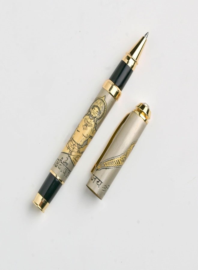 Yani Shree Hanuman Bajrangbali Pen I Luxury Gold Metal Roller Ball Pen | Premium Writing Instrument | Refillable German Jotter | Spiritual Gift | Office Supplies | Desk Accessory | Signature Pen - Image 1
