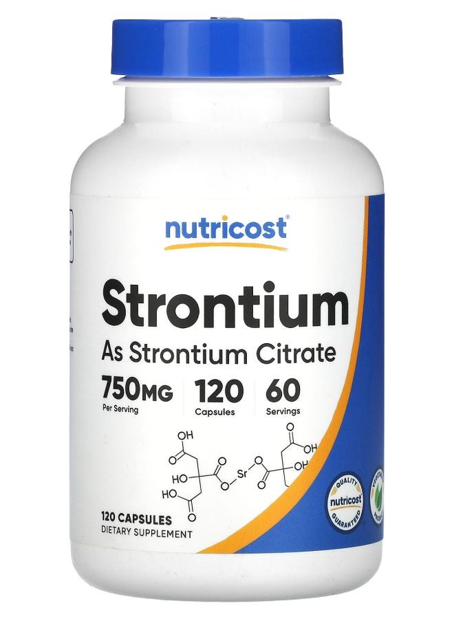 Nutricost Strontium 750 mg  120 Capsules (375 mg per Capsule)